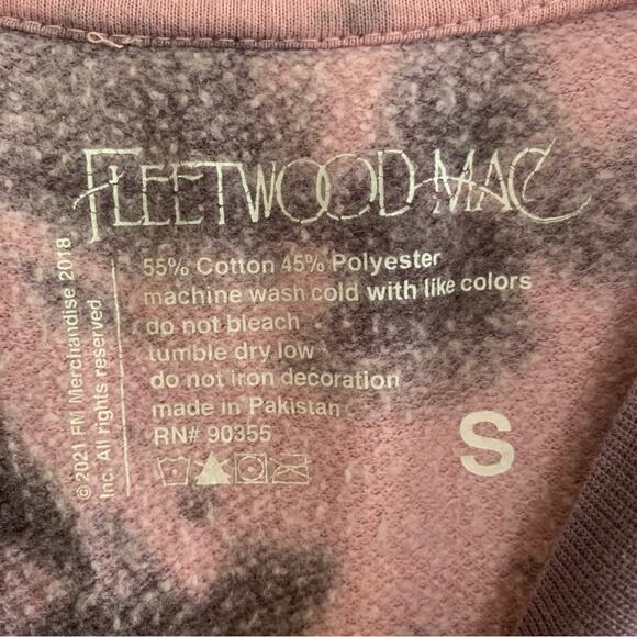 Fleetwood Mac Purple Tie Dye Rumours Graphic Sweatshirt Small - Picture 6 of 6